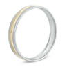 Thumbnail Image 1 of Men's 4.0mm Comfort Fit Wedding Band in 10K Two-Tone Gold - Size 10