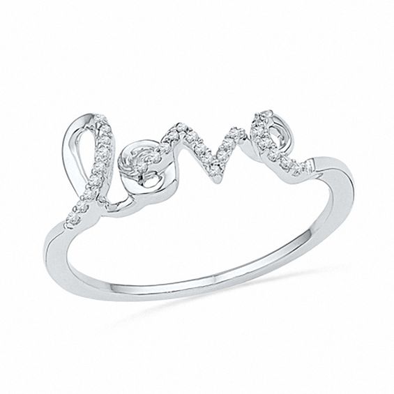 Cursive sale love ring