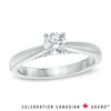 Thumbnail Image 0 of Celebration Canadian Ideal 0.50 CT. T.W. Solitaire Certified Diamond Ring in 14K White Gold (I/I1)