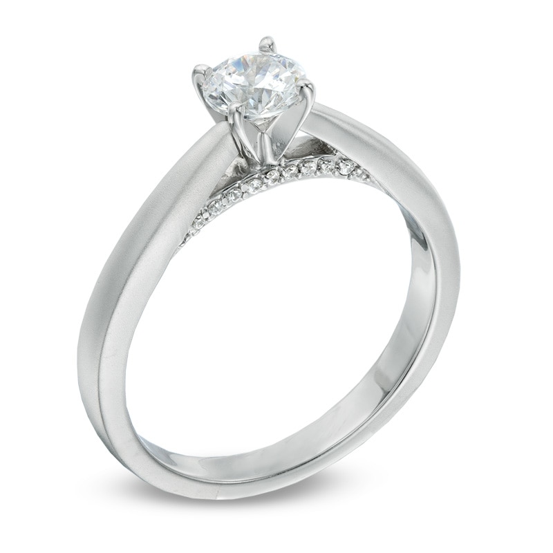 Celebration Canadian Ideal 0.50 CT. T.W. Solitaire Certified Diamond Ring in 14K White Gold (I/I1)