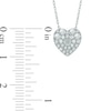 0.50 CT. T.W. Diamond Heart-Shaped Cluster Pendant in 10K White Gold