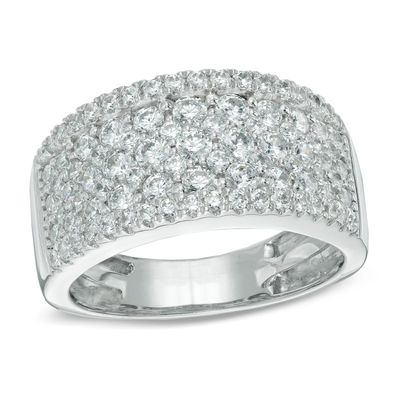 1.50 CT. T.W. Diamond Multi-Row Anniversary Band in 10K White Gold