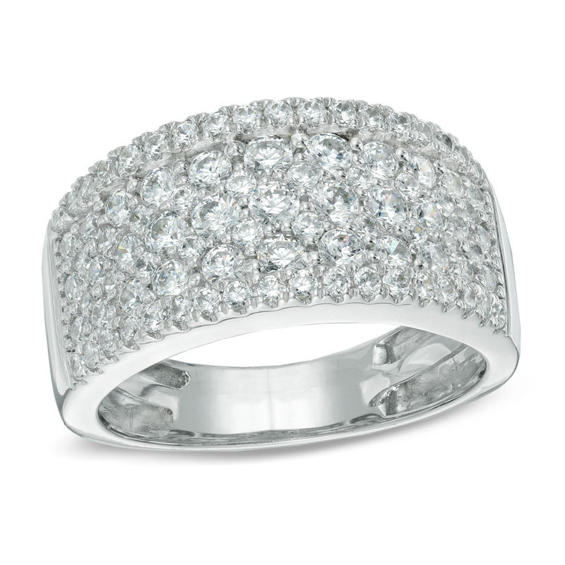 1.50 CT. T.W. Diamond Multi-Row Anniversary Band in 10K White Gold|Peoples Jewellers
