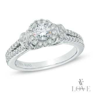 Vera Wang Love Collection 0.70 CT. T.W. Diamond Collar Engagement Ring in 14K White Gold