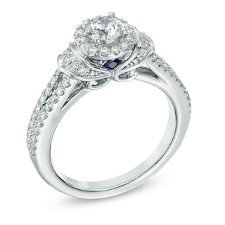 Vera Wang Love Collection 0.70 CT. T.W. Diamond Collar Engagement Ring in 14K White Gold