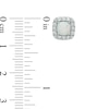 Thumbnail Image 1 of 5.0mm Cushion-Cut Lab-Created Opal and White Sapphire Frame Stud Earrings in Sterling Silver