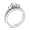 Thumbnail Image 1 of 0.60 CT. T.W. Princess-Cut Diamond Three Stone Bridal Set in 14K White Gold