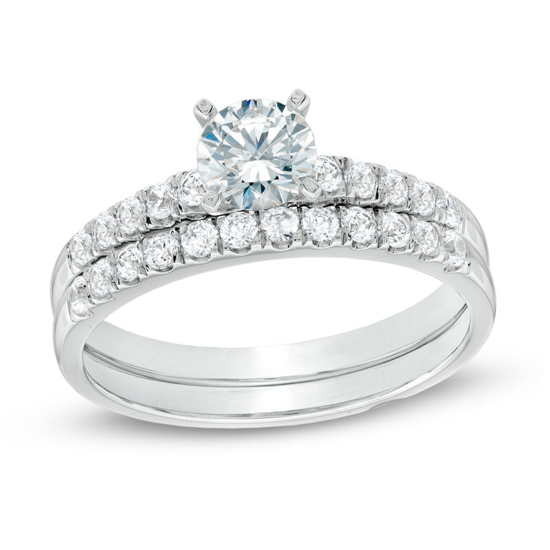 1.00 CT. T.W. Certified Canadian Diamond Bridal Set in 14K White