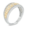 0.38 CT. T.W. Diamond Centre Braid Band in 10K Two-Tone Gold