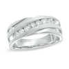 Thumbnail Image 0 of Men's 0.50 CT. T.W. Diamond Slant Ring in 10K White Gold