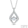 Unstoppable Love™ 0.25 CT. T.W. Diamond Teardrop Pendant in 10K White Gold