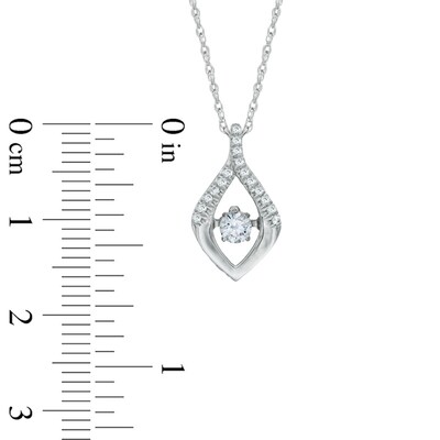 Unstoppable Love™ 0.25 CT. T.W. Diamond Teardrop Pendant in 10K White Gold