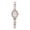 Thumbnail Image 0 of Ladies' Bulova Crystal Accent Rose-Tone Watch with Oval Mother-of-Pearl Dial (Model: 98L200)