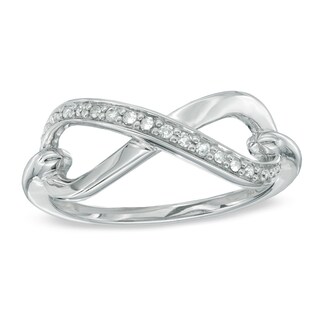 Diamond Accent Infinity Ring in Sterling Silver