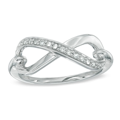 Diamond Accent Infinity Ring in Sterling Silver