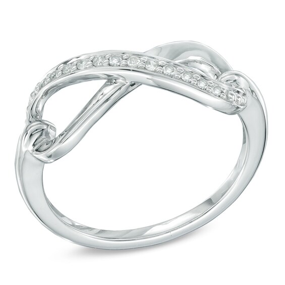 Diamond Accent Infinity Ring in Sterling Silver