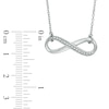 0.09 CT. T.W. Diamond Sideways Infinity Necklace in Sterling Silver