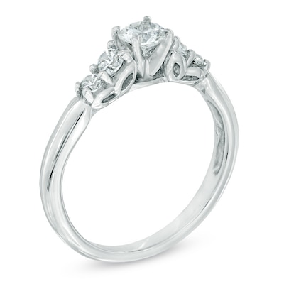 Celebration Canadian Lux® 0.57 CT. T.W. Certified Diamond Engagement Ring in 18K White Gold (I/SI2)