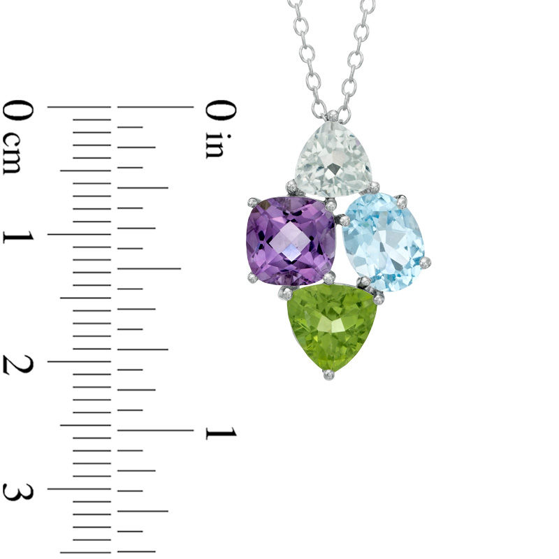 Gemstone cluster clearance necklace