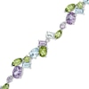 Thumbnail Image 0 of Multi-Gemstone Bracelet in Sterling Silver - 7.25"