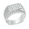 Thumbnail Image 1 of Men's 2.00 CT. T.W. Square-Cut and Round Diamond Ring in 10K White Gold