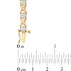 3.25mm Lab-Created White Sapphire "XO" Bracelet in Sterling Silver with 14K Gold Plate - 7.25"