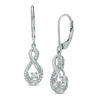 Thumbnail Image 0 of 0.25 CT. T.W. Certified Canadian Diamond Infinity Drop Earrings in Sterling Silver (I/I2)