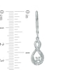 Thumbnail Image 1 of 0.25 CT. T.W. Certified Canadian Diamond Infinity Drop Earrings in Sterling Silver (I/I2)