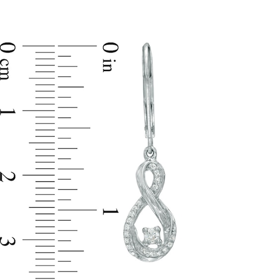 0.25 CT. T.W. Certified Canadian Diamond Infinity Drop Earrings in Sterling Silver (I/I2)