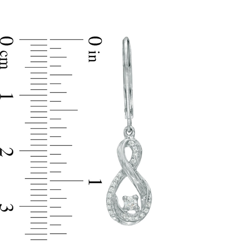 0.25 CT. T.W. Certified Canadian Diamond Infinity Drop Earrings in Sterling Silver (I/I2)