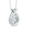 Thumbnail Image 1 of 6.0mm Lab-Created White Sapphire Pendant in Sterling Silver