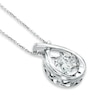 Thumbnail Image 2 of 6.0mm Lab-Created White Sapphire Pendant in Sterling Silver