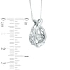 Thumbnail Image 3 of 6.0mm Lab-Created White Sapphire Pendant in Sterling Silver