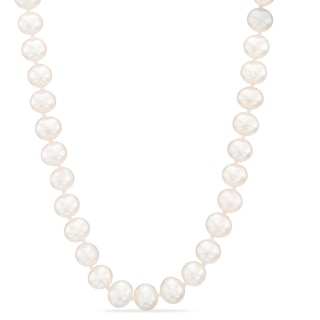 6.0-7.0mm Freshwater Cultured Pearl Strand Necklace with 14K Gold Clasp