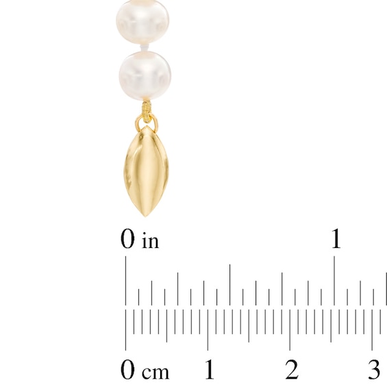 6.0-7.0mm Freshwater Cultured Pearl Strand Necklace with 14K Gold Clasp