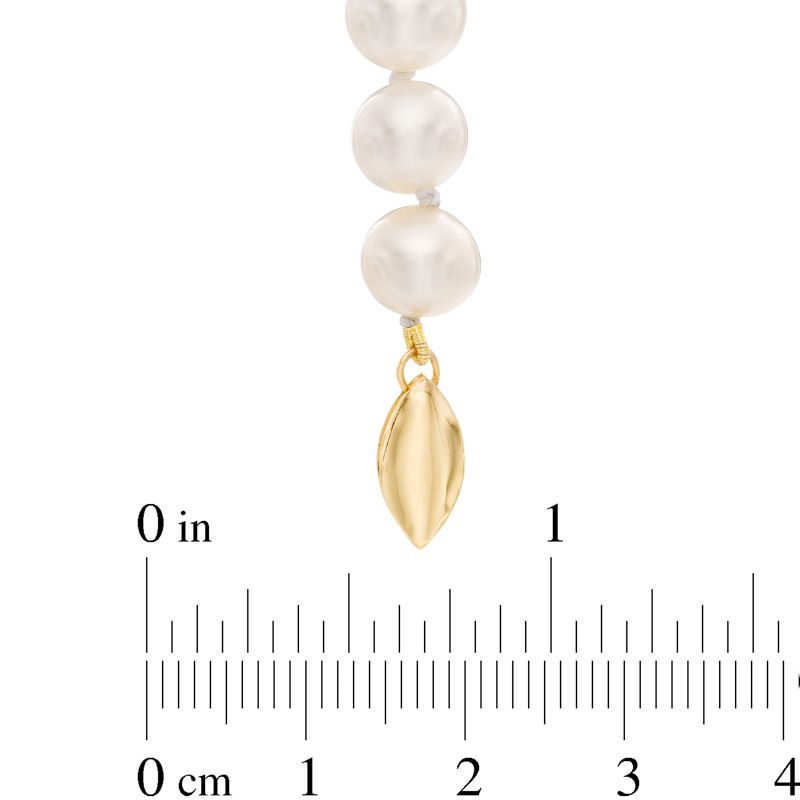 7.0-8.0mm Freshwater Cultured Pearl Strand Necklace with 14K Gold Clasp