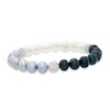 Thumbnail Image 0 of 8.0-9.0mm Black, Grey and White Freshwater Cultured Pearl and Crystal Strand Bracelet-7.25"