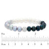 Thumbnail Image 1 of 8.0-9.0mm Black, Grey and White Freshwater Cultured Pearl and Crystal Strand Bracelet-7.25"