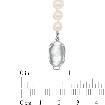 6.0-7.0mm Freshwater Cultured Pearl Strand Necklace with Sterling Silver Clasp-60"