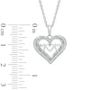 Thumbnail Image 1 of The Heart Within® 0.15 CT. T.W. Diamond "MOM" Heart Pendant in Sterling Silver