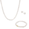 Thumbnail Image 0 of 7.5-8.0mm Freshwater Cultured Pearl Strand Necklace, Bracelet and Earrings Set in 14K Gold