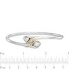 6.0-7.0mm Freshwater Cultured Pearl Lily Bangle in Sterling Silver and 14K Rose Gold Plate