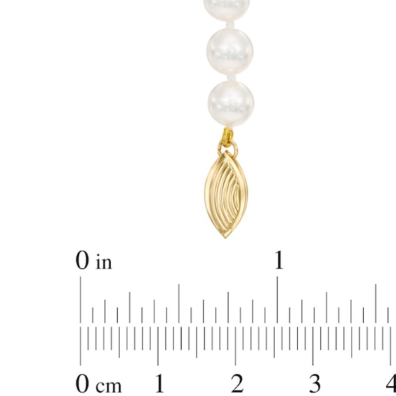 6.0-6.5mm Akoya Cultured Pearl Strand Necklace with 14K Gold Clasp