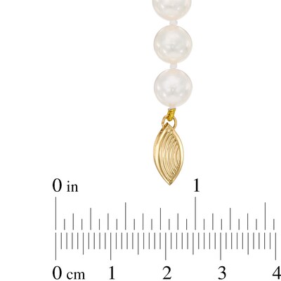 7.0-7.5mm Akoya Cultured Pearl Strand Necklace with 14K Gold Clasp