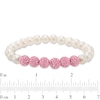 Thumbnail Image 3 of 6.0-7.0mm Freshwater Cultured Pearl and Crystal Bead Stretch Bracelet Set-7.25"