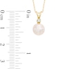 Thumbnail Image 1 of 7.5-8.0mm Akoya Cultured Pearl and Diamond Accent Pendant in 14K Gold