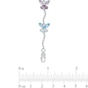 Thumbnail Image 1 of Lab-Created Multi-Gemstone Butterfly Bracelet in Sterling Silver - 7.25"