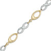 Thumbnail Image 0 of Infinity Link Bracelet in 10K Two-Tone Gold - 7.25"
