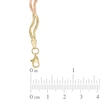 Thumbnail Image 1 of Wavy Link Bracelet in 10K Tri-Tone Gold - 7.25"