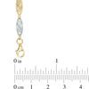 Textured Oblong Link Bracelet in 10K Two-Tone Gold - 7.5"